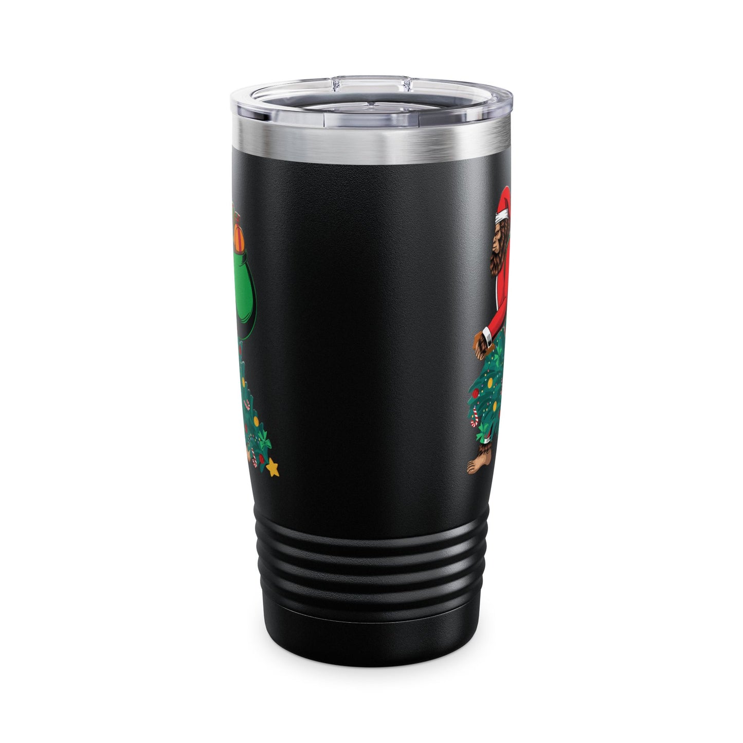 Bigfoot Santa Christmas Tree Lights Gifts Funny Xmas Sasquatch Tumbler For Men Women Tumbler