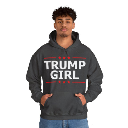 Cute Trump Girl Republican US Flag 2024 Vintage Vote Hoodie