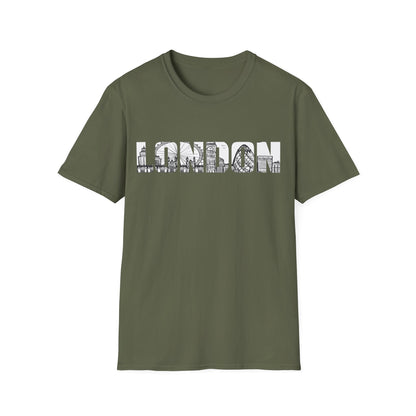 London England Souvenir Flag Phonebooth Double-Decker Bus T-Shirt For Men Women T-Shirt