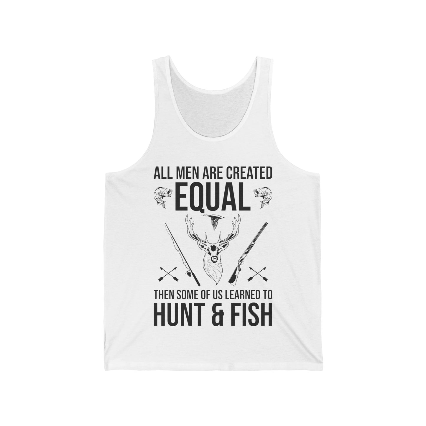 Funny Hunting Some Of Us Learned To Hunt & Fish Gift Tank Top