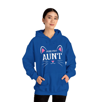 PURR-FECT Aunt Funny Cat Lover Cute Funny Kitten Hoodie Gift For Men Women Hoodie