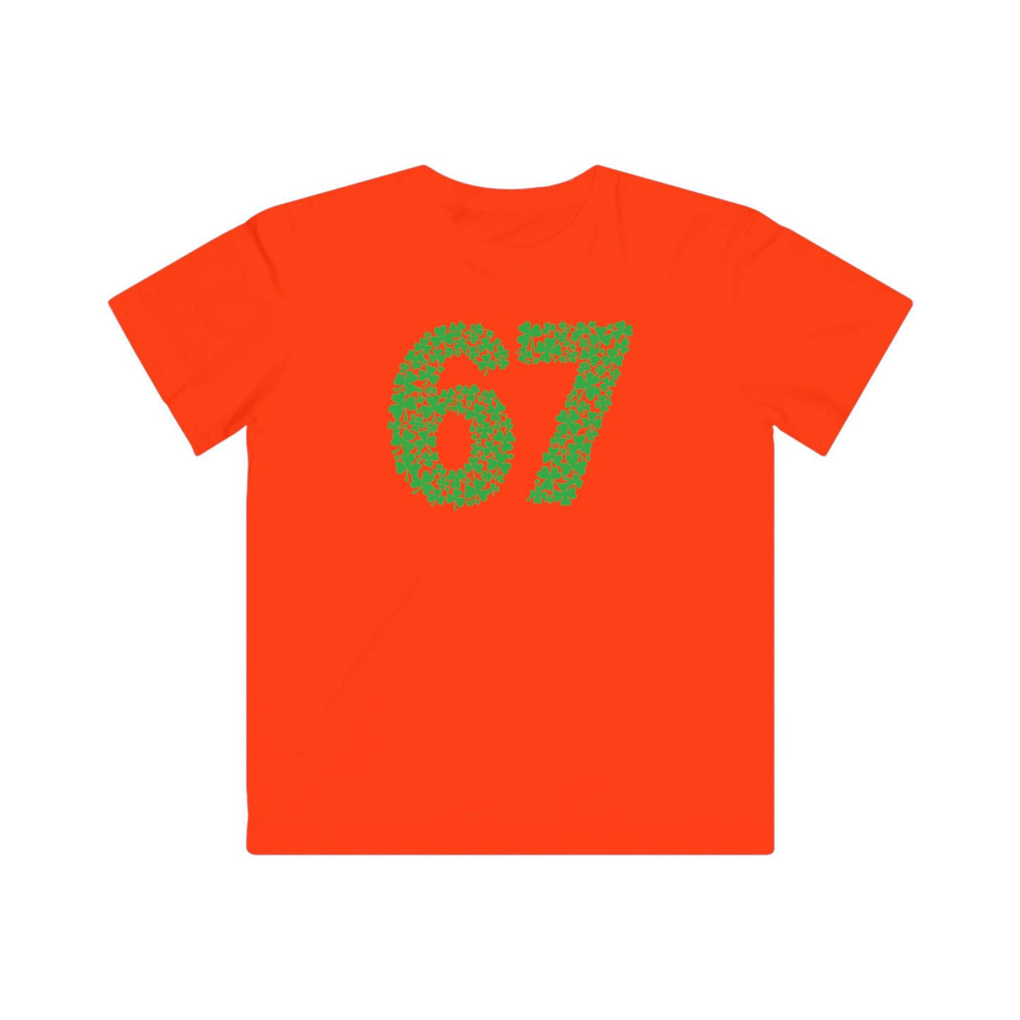 Six Seven Meme 67 St Patrick's Day Shamrocks Kids T-Shirt