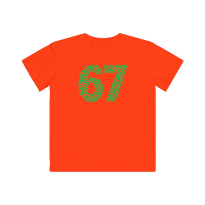 Six Seven Meme 67 St Patrick's Day Shamrocks Kids T-Shirt
