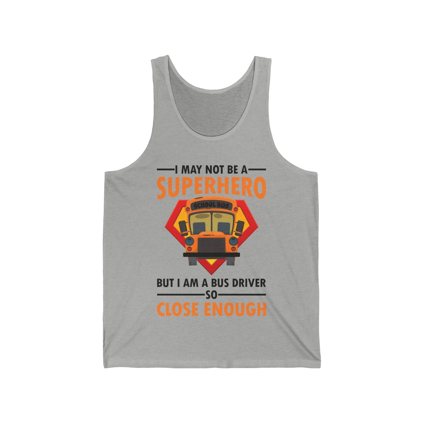 Superhero School Bus Driver Tank Top Funny Bus Driver Tank Top