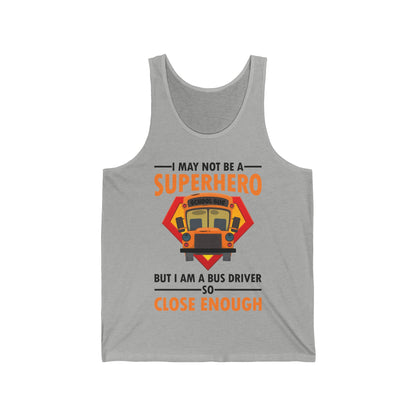 Superhero School Bus Driver Tank Top Funny Bus Driver Tank Top