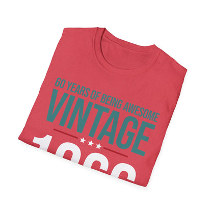 60 Year Old Gifts Vintage 1966 60 Years Awesome 60th Birthday T-Shirt