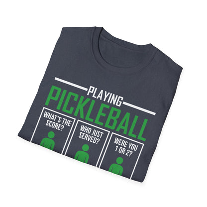 Funny Playing Pickleball Improves Memory Dink Player T-Shirt for Men Women