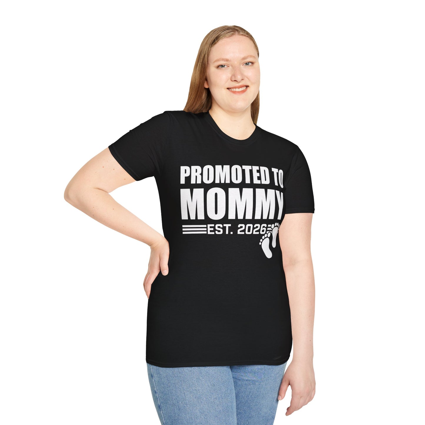 Promoted To Mommy 2026 Pregnancy Announcement Mothers Day Mom To Be T-shirt
