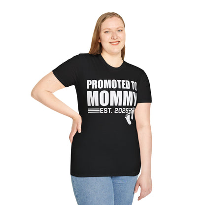 Promoted To Mommy 2026 Pregnancy Announcement Mothers Day Mom To Be T-shirt