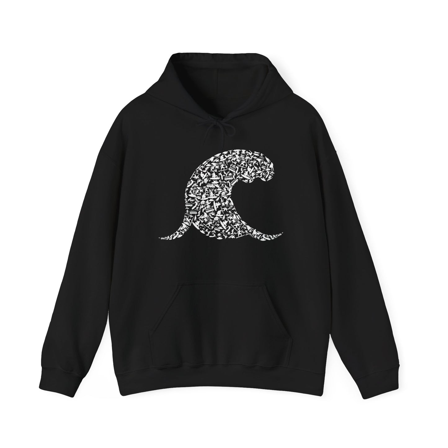 Silhouette Wave Cup For Surfer Surf Girls Surfing Hoodie