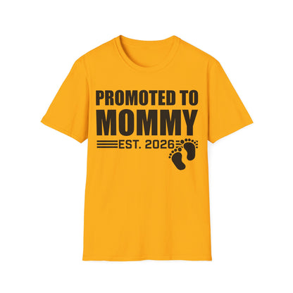 Promoted To Mommy 2026 Pregnancy Announcement Mothers Day Mom To Be T-shirt