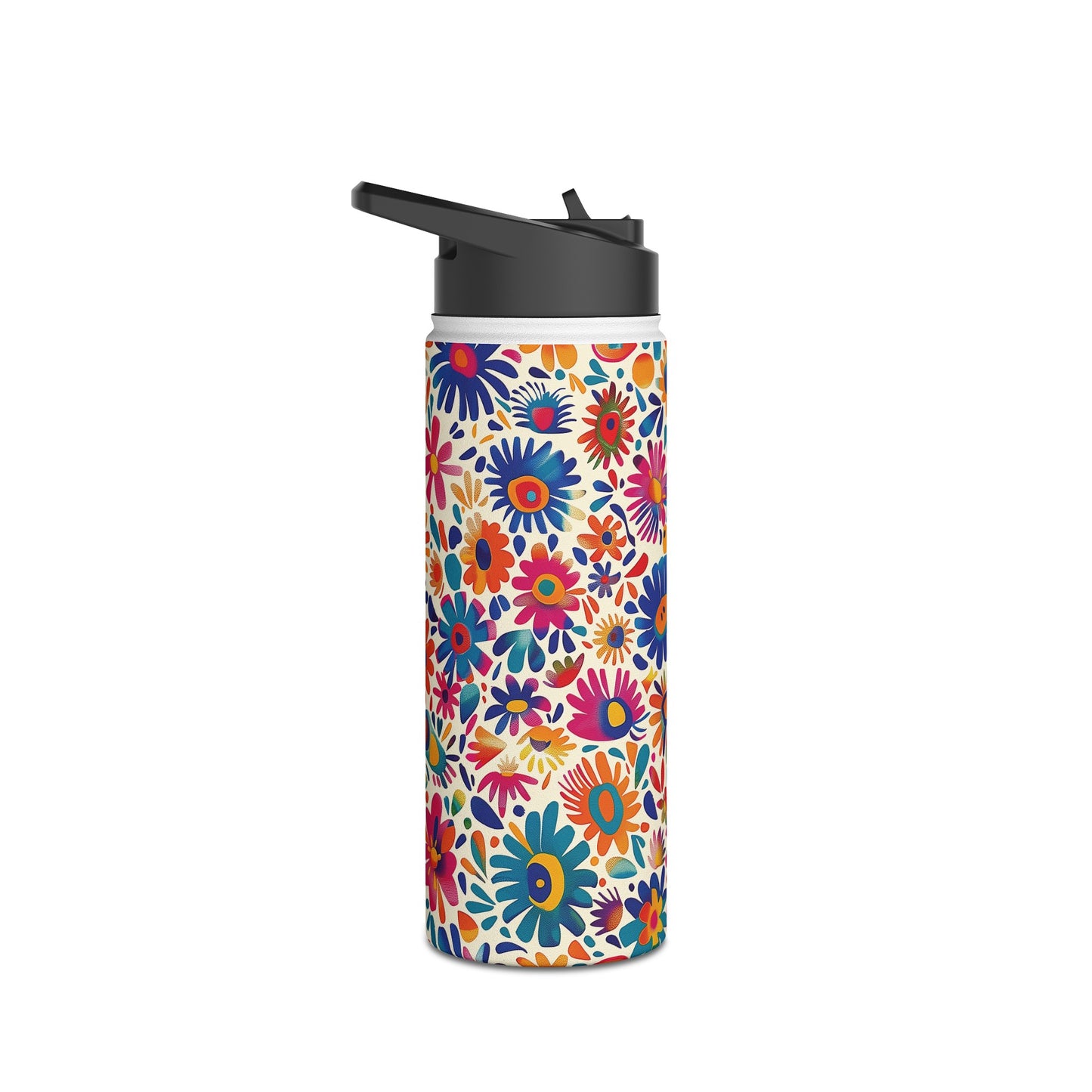 Fiesta Fiesta Pattern Stainless Steel Water Bottle with Twist-on Lid and Double-Wall Vacuum Insulation