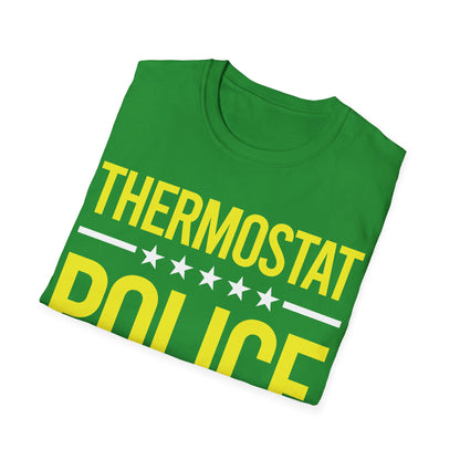 Mens Thermostat Police For A Police Fathers Day Dad Papa T-Shirt