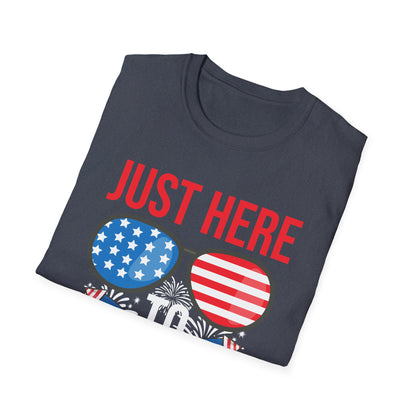 Funny I Am Just Here To Bang Fourth of July 4th of July T-Shirt For Men Women