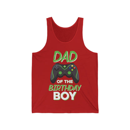 Dad of The Birthday Boy Video Gaming Gamer Birthday Party Tank Tops for Men