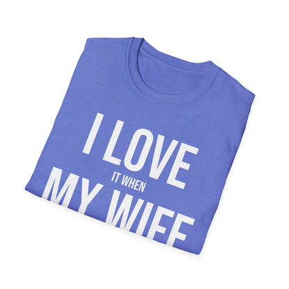 Funny I Love It When My Wife Lets Me Go Golfing Anniversary Novelty T-Shirt For