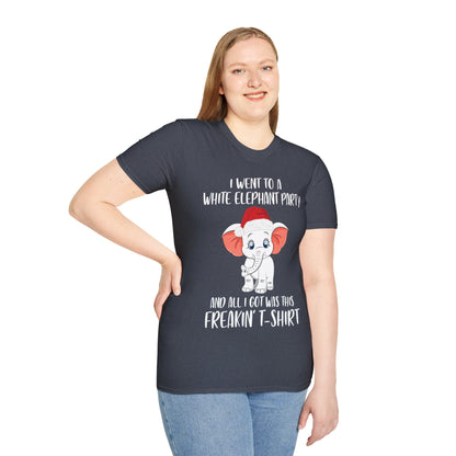 I Went To A Party And All I Got White Elephant Christmas Fun T-Shirt Gift Exchange Contest T-Shirt