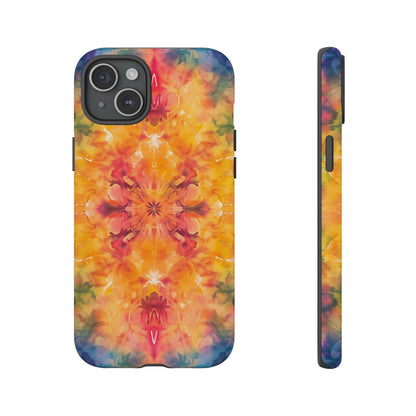 Tie-Dye Dream Pattern iPhone 13 14 15 16 Pro Max Plus Case Wireless Charging Compatible Tough Cases Protection, Magnetic Phone Case for iPhone Classic Series