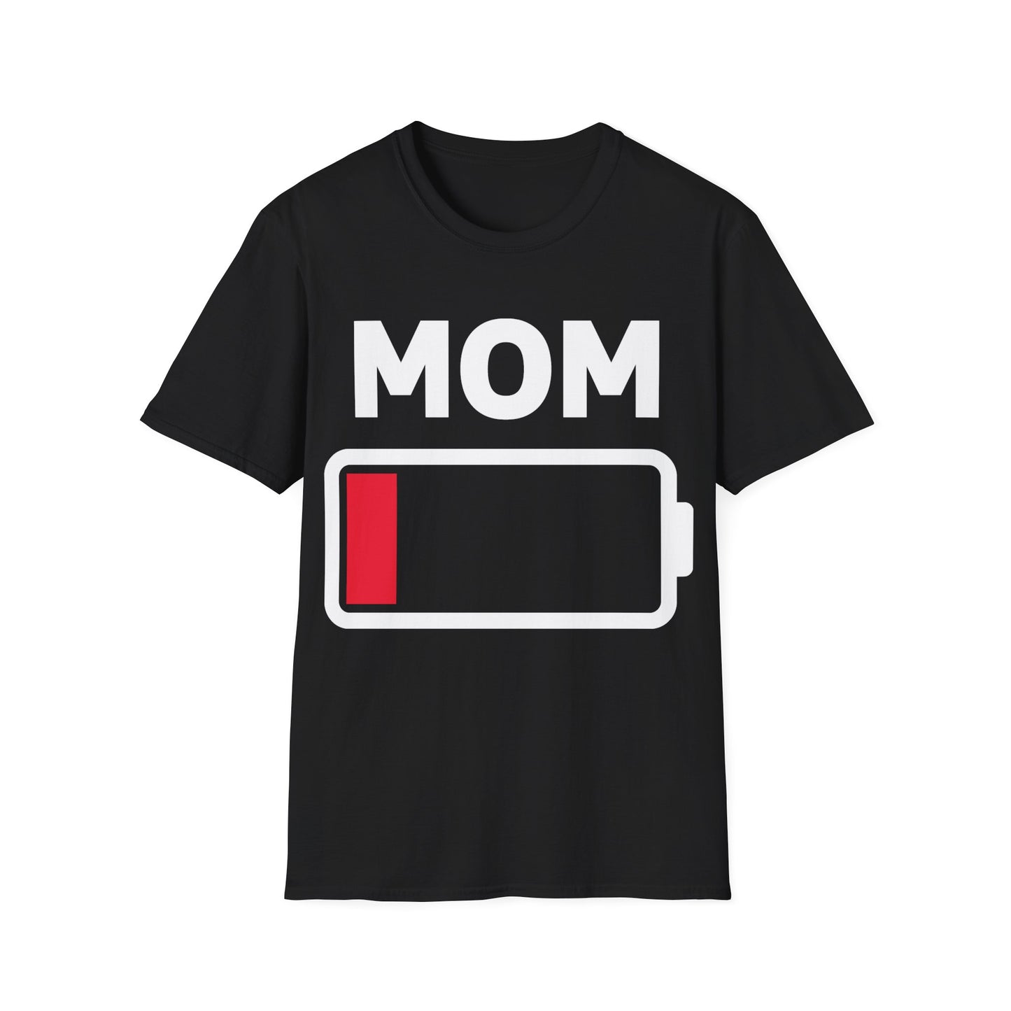 Funny Mom Tired Low Battery Mothers Day T-Shirt