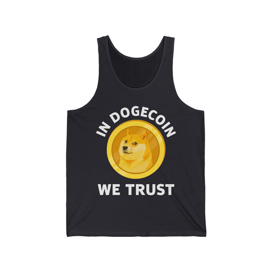 In Dogecoin We Trust Blockchain Doge Cryptocurrency Tank Tops