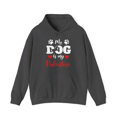 Funny My Dog is My Valentine Dog Lovers Hoodie For Men Women Hoodie