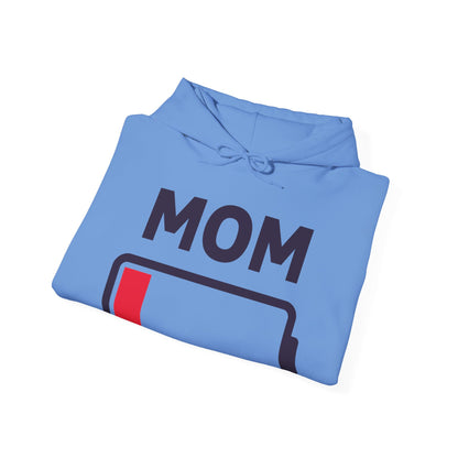 Funny Mom Tired Low Battery Mothers Day Hoodie