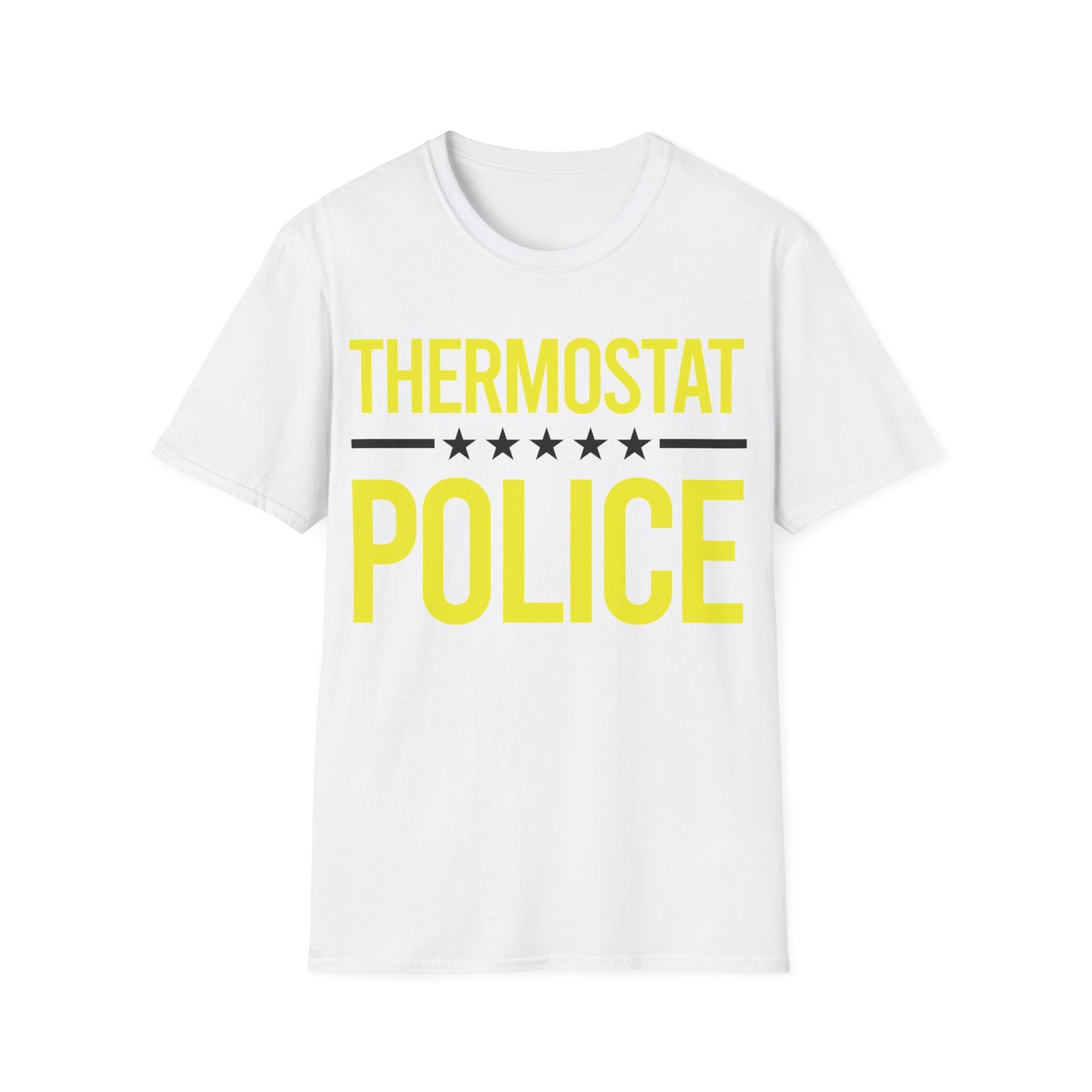 Mens Thermostat Police For A Police Fathers Day Dad Papa T-Shirt