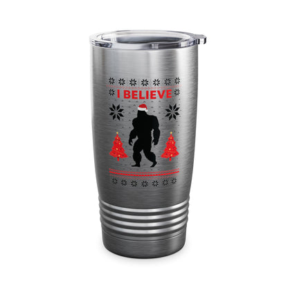 I Believe Sasquatch Big Foot Ugly Funny X-mas Holiday Christmas Jumper Tumbler