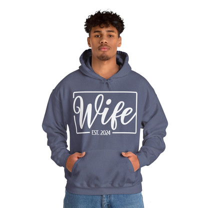 Wife Est 2024 Just Married Honeymoon Wedding Couples  Hoodie For Women Hoodie