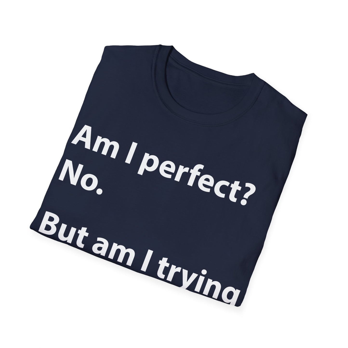 Funny Am I Perfect No. Am I Trying To Be A Better Person Also No Sarcastic T-Shirt