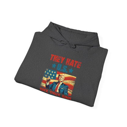 They Hate Us Cuz They Ain't Us Funny Trump 4th Of July 2024 Hoodie For Men Women Hoodie