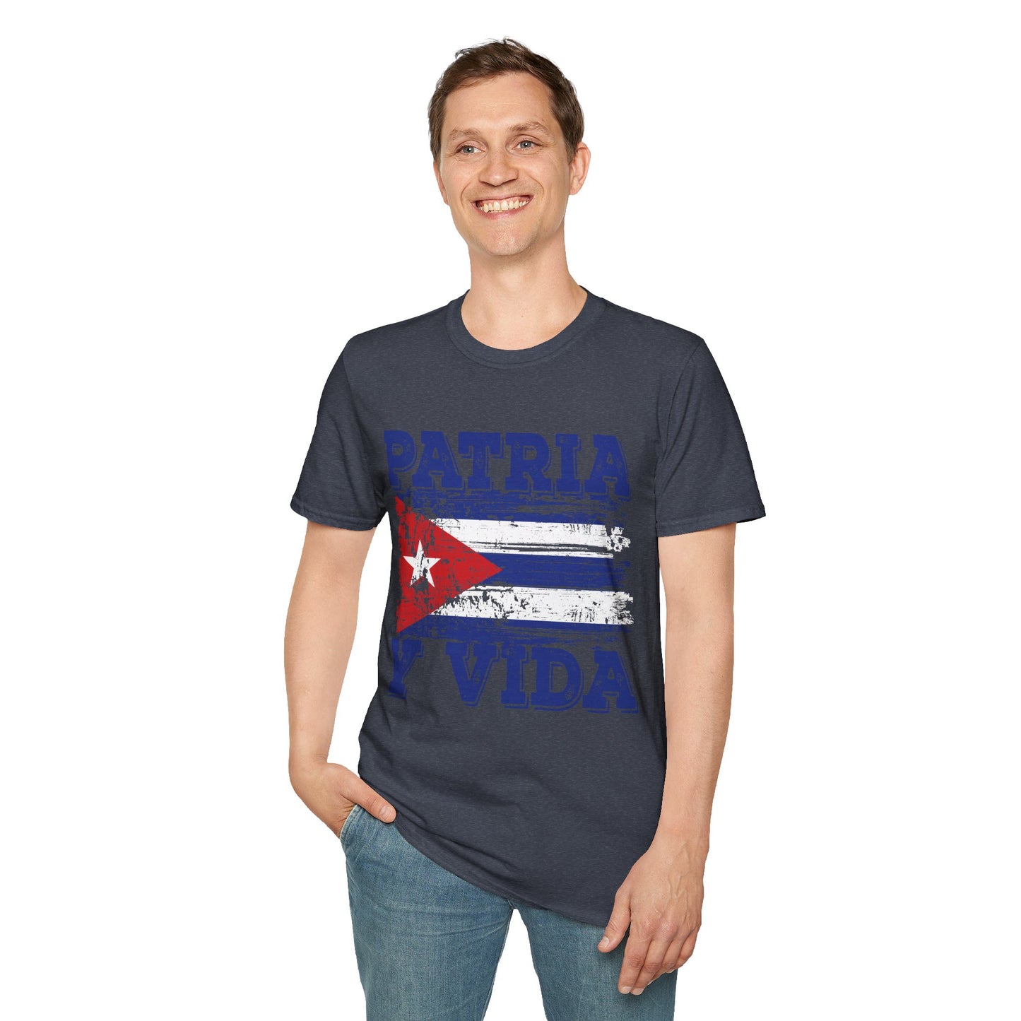 Cuba Patria y Vida Flag Distressed Vintage Cuban Flag T-Shirt For Men Women