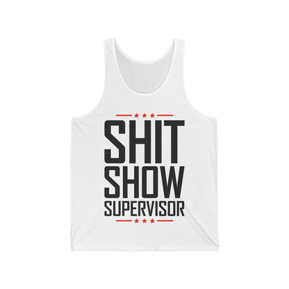 Shit Show Supervisor Retro Funny Sarcastic Adult Humor Tank Top