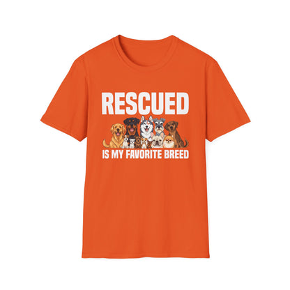 Rescued is My Favorite Breed Animal Rescue T-Shirt