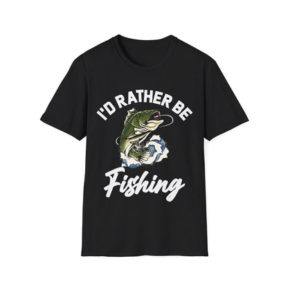 I'd Rather Be Fishing Fisherman Fathers Day Tshirt Men Women