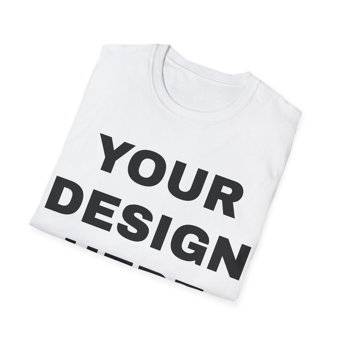 Custom Text Personalized Your Design on Unisex Softstyle T-Shirt