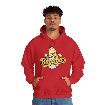 Funny Let's Go Bananas Baseball Hoodie For Baseball Lovers Men Women Hoodie