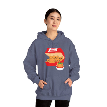 Funny Kitten Nuggets Food Pun Cat Lover Gift Chicken Nuggets Hoodie For Men Women Hoodie