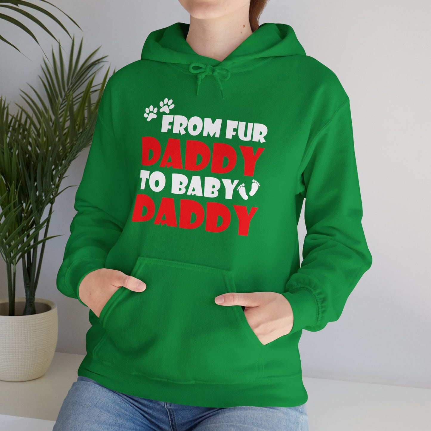 From Fur Daddy To Baby Daddy - Dog Dad Fathers Pregnancy Hoodie