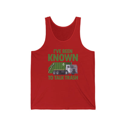 Funny Talk Trash Garbage Truck for Sanitation Worker Tank Top