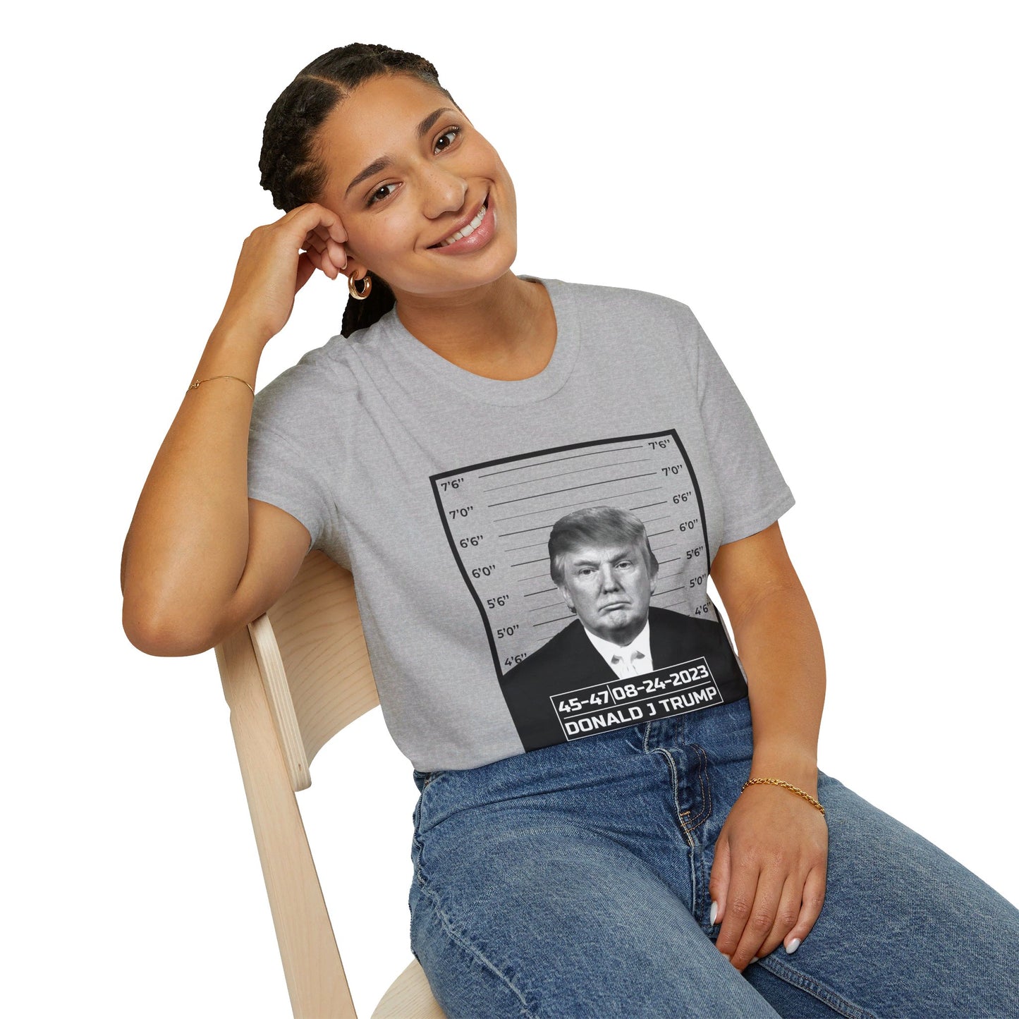 Donald Trump Police Mugshot Not Guilty President Legend 45 47 T-Shirt For Men Women