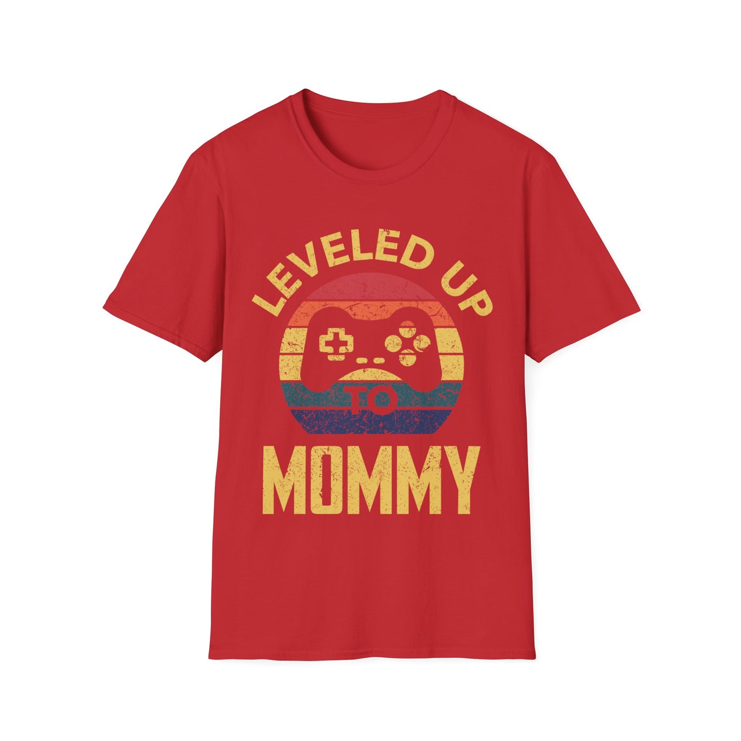 Funny Leveled Up to Mommy Mom Soon to be Mothers Day Gamer Gaming T-Shirt