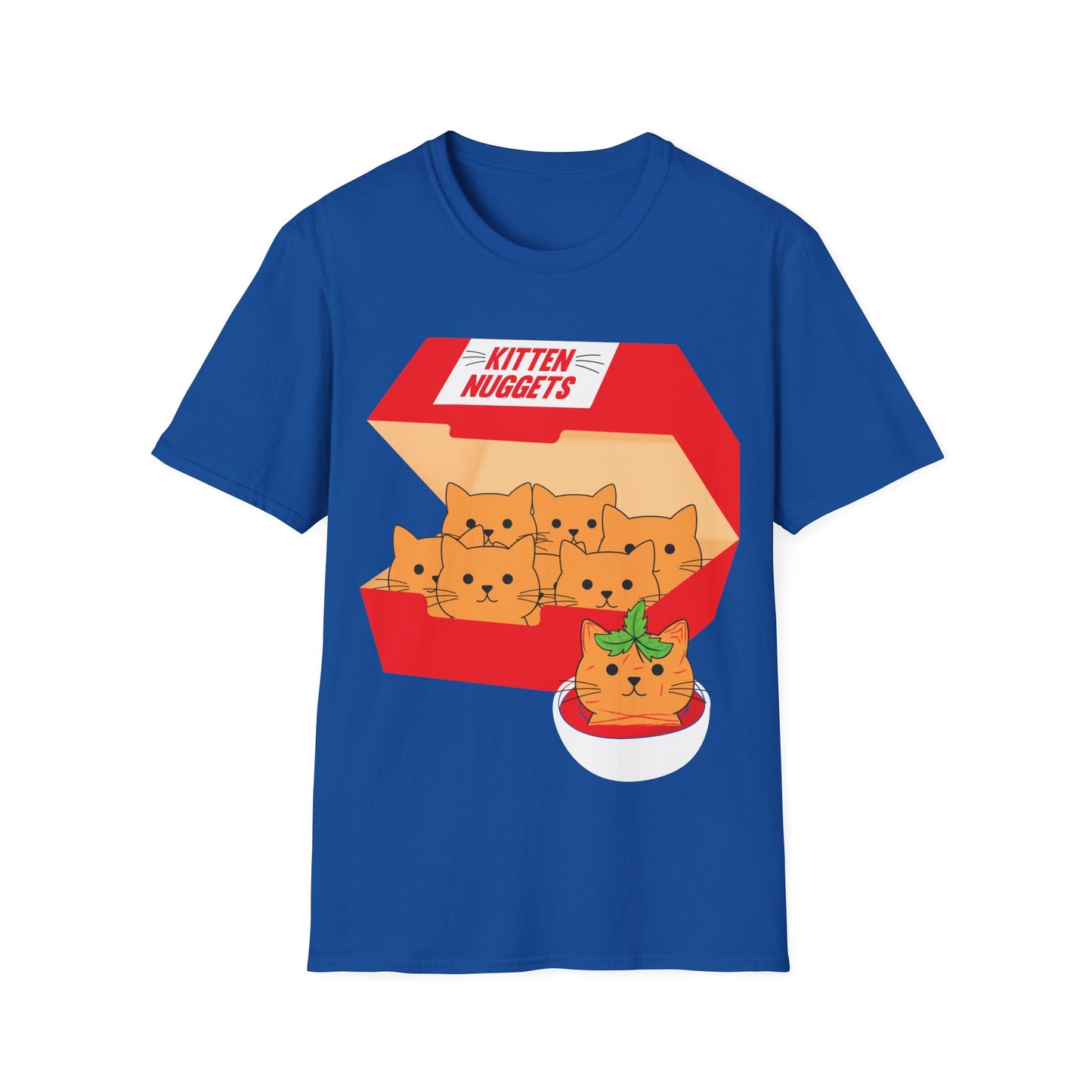 Funny Kitten Nuggets Food Pun Cat Lover Gift Chicken Nuggets T-Shirt For Men Women T-Shirt