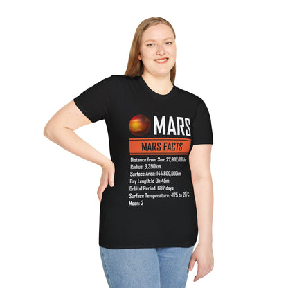 Mars Facts About Mars Planet Space Lover T-Shirt Men Women
