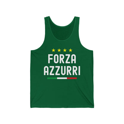 Italy Football Forza Azzurri Italia Soccer Jersey Tank Top for Men Women