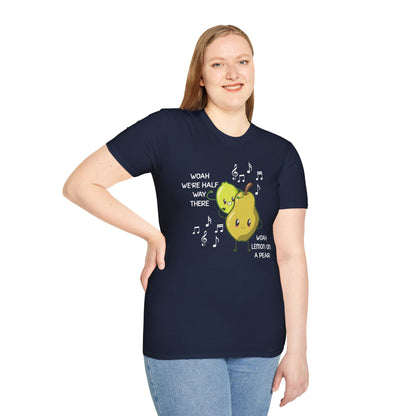 Funny Woah Lemon On A Pear Meme Unisex Softstyle T-Shirt for Teacher Foodie Travelers