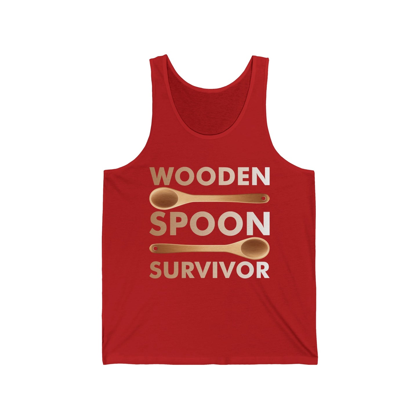 Funny Wooden Spoon Survivor Retro Novelty Sarcastic Tank Tops For Men Women