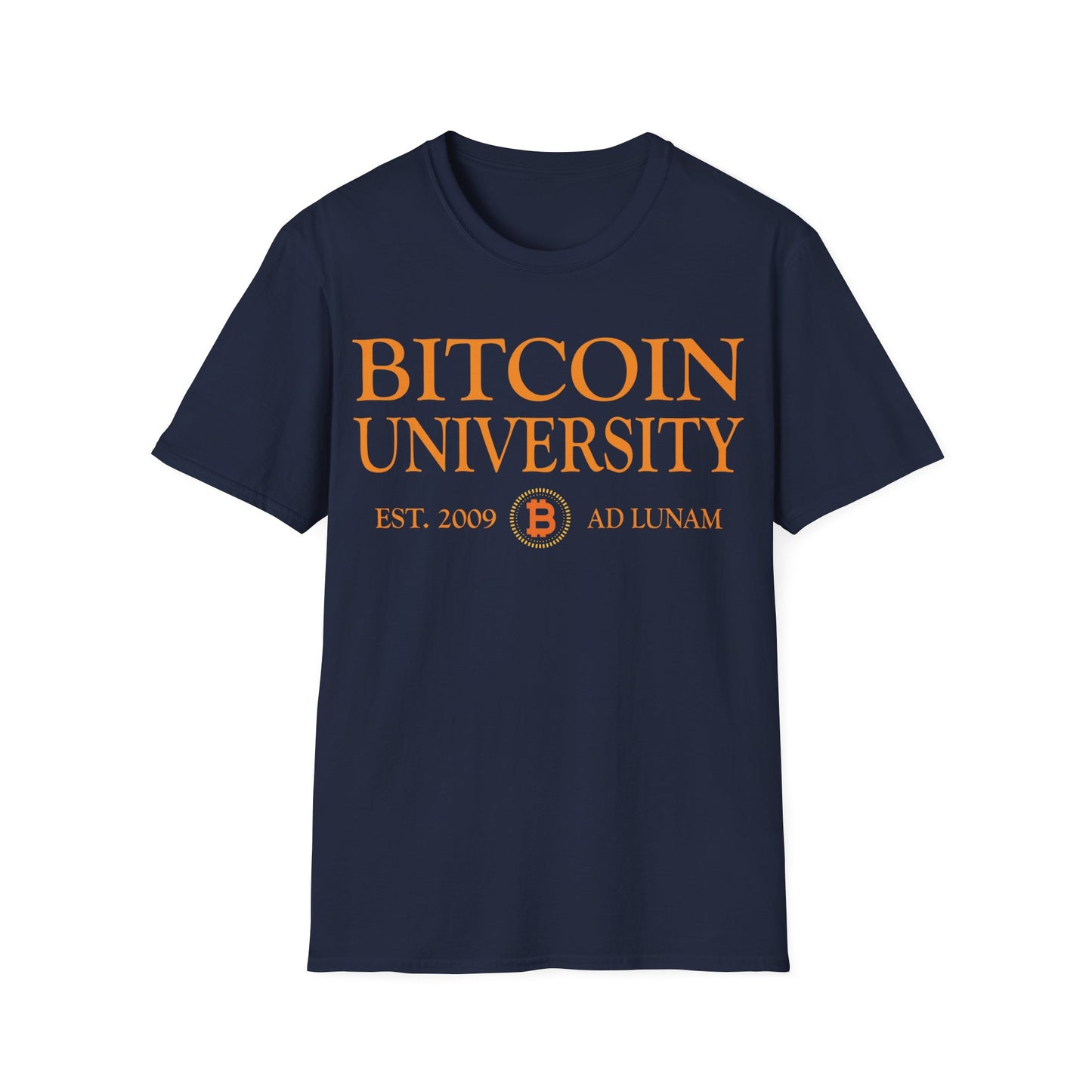 Bitcoin University To The Moon, Funny Vintage Distressed BTC T-Shirt For Men Women T-Shirt