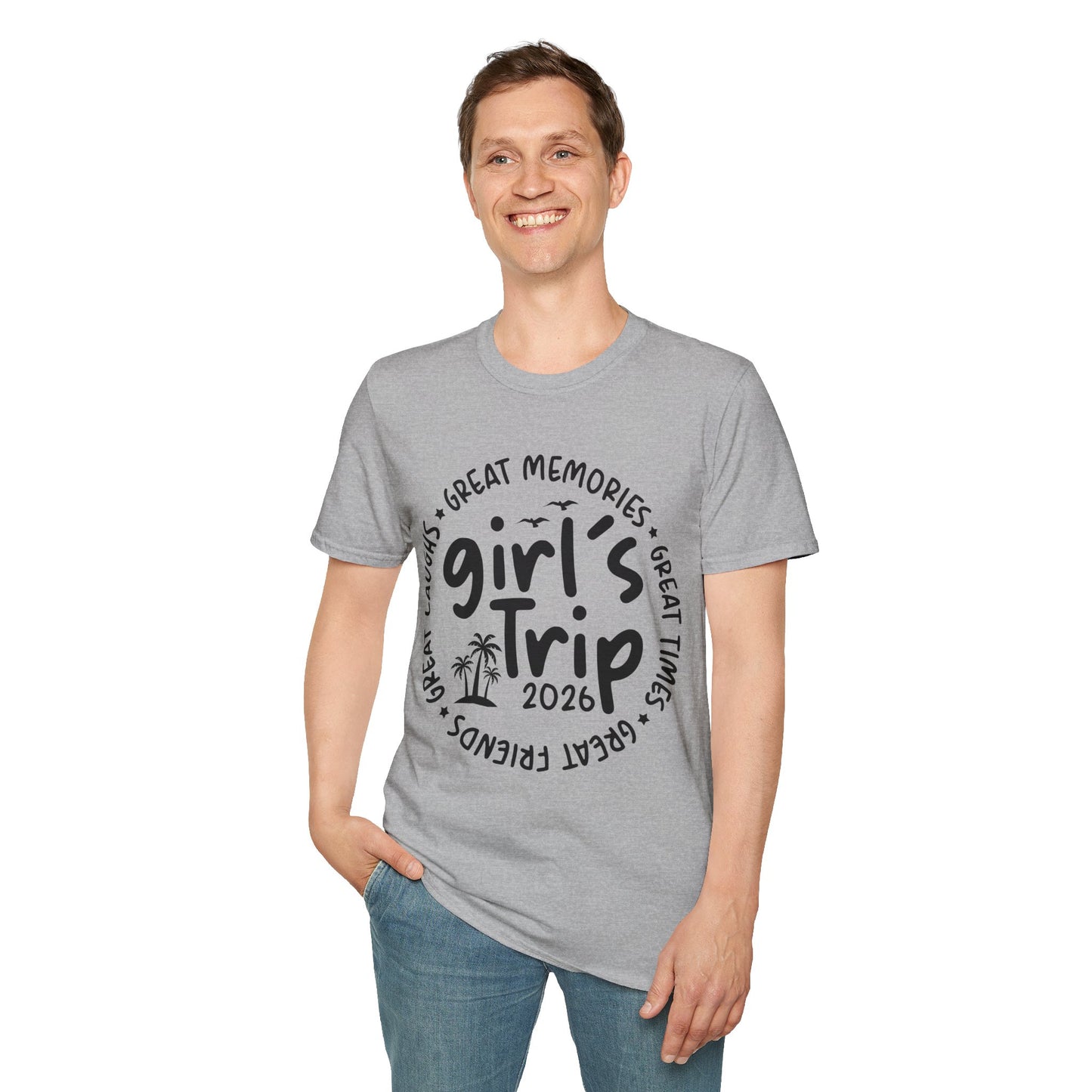 Girl's Trip 2026 Memories Friends Trip Matching Vacation T-Shirt For Men Women T-Shirt