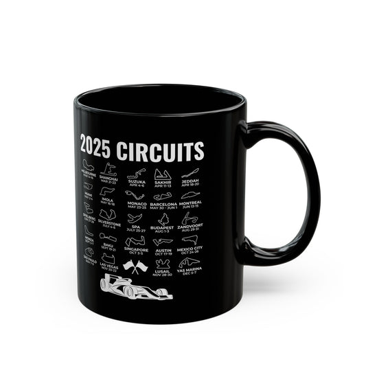 2025 Schedule Formula Racing Formula Car Retro Vintage Coffee Mug For Men Women